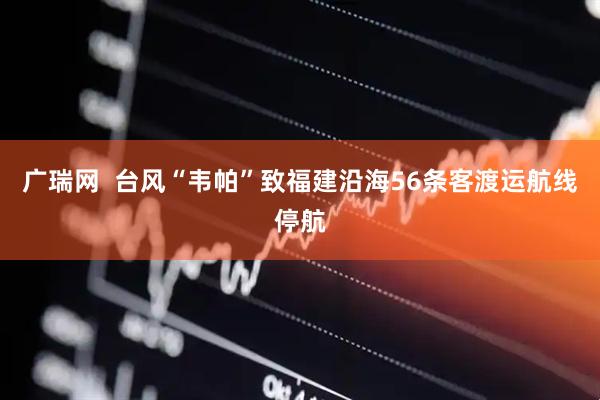 广瑞网  台风“韦帕”致福建沿海56条客渡运航线停航