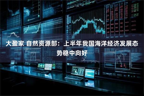 大盈家 自然资源部：上半年我国海洋经济发展态势稳中向好