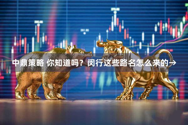 中鼎策略 你知道吗？闵行这些路名怎么来的→