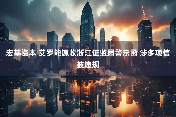 宏基资本 艾罗能源收浙江证监局警示函 涉多项信披违规
